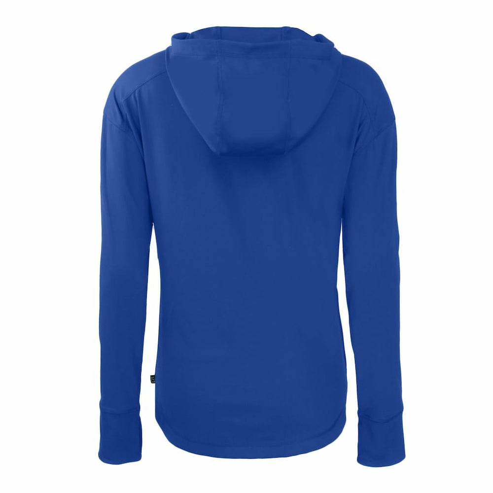 Seattle Seahawks Cutter & Buck Women's Throwback Daybreak Eco Recycled Half-Zip Hoodie Blue