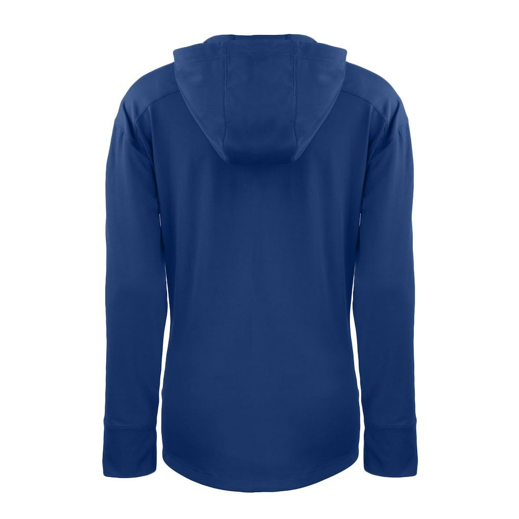 Buffalo Bills Cutter & Buck Women's Throwback Daybreak Eco Recycled Half-Zip Hoodie Royal