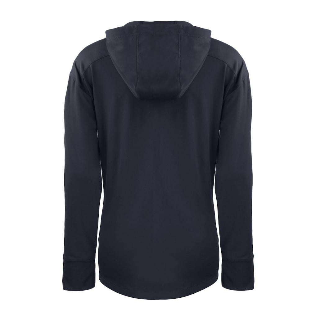 Chicago Bears Cutter & Buck Women's Throwback Daybreak Eco Recycled Half-Zip Hoodie Navy