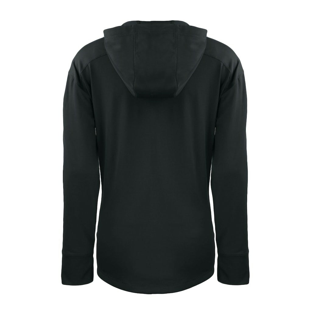 San Francisco 49ers Cutter & Buck Women's Throwback Daybreak Eco Recycled Half-Zip Hoodie Black
