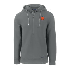 Cincinnati Bengals Cutter & Buck Throwback Roam Eco Half-Zip Recycled Pullover Hoodie Gray