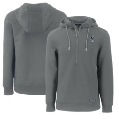 Indianapolis Colts Cutter & Buck Throwback Roam Eco Half-Zip Recycled Pullover Hoodie Gray