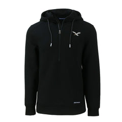 Philadelphia Eagles Cutter & Buck Throwback Roam Eco Half-Zip Recycled Pullover Hoodie Black