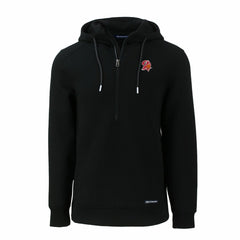 Tampa Bay Buccaneers Cutter & Buck Throwback Roam Eco Half-Zip Recycled Pullover Hoodie Black