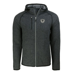 Las Vegas Raiders Cutter & Buck Throwback Mainsail Sweater-Knit Full-Zip Hoodie Heather Charcoal