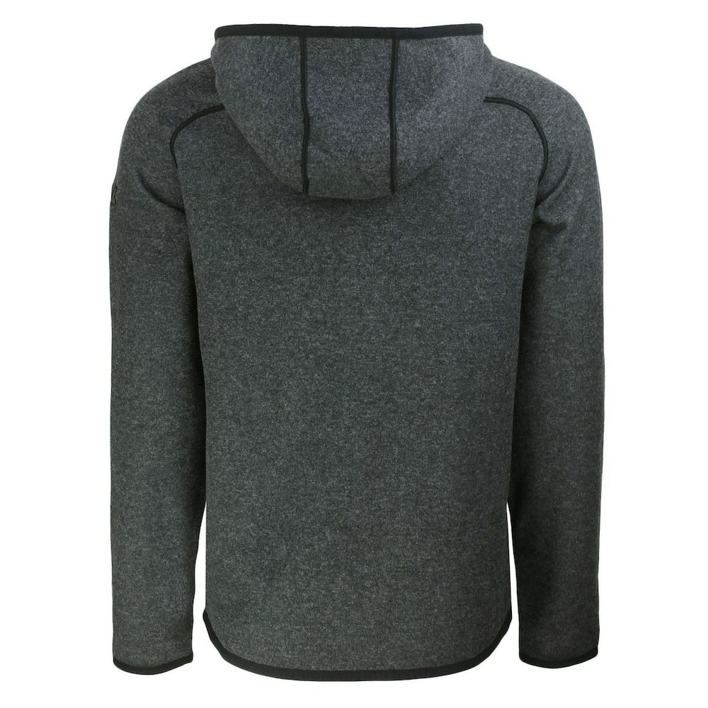 Philadelphia Eagles Cutter & Buck Throwback Mainsail Sweater-Knit Full-Zip Hoodie Heather Charcoal