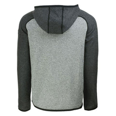 San Francisco 49ers Cutter & Buck Throwback Mainsail Sweater-Knit Full-Zip Hoodie Heather Gray/Heather Charcoal