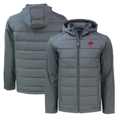 Buffalo Bills Cutter & Buck Throwback Evoke Hybrid Eco Softshell Recycled Full-Zip Hoodie Jacket Gray