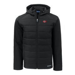 San Francisco 49ers Cutter & Buck Throwback Evoke Hybrid Eco Softshell Recycled Full-Zip Hoodie Jacket Black
