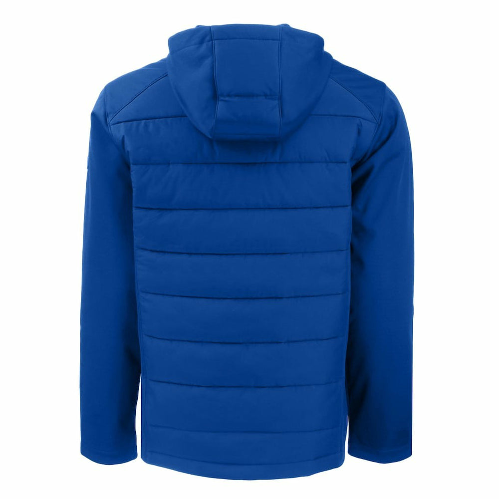 Seattle Seahawks Cutter & Buck Throwback Evoke Hybrid Eco Softshell Recycled Full-Zip Hoodie Jacket Royal