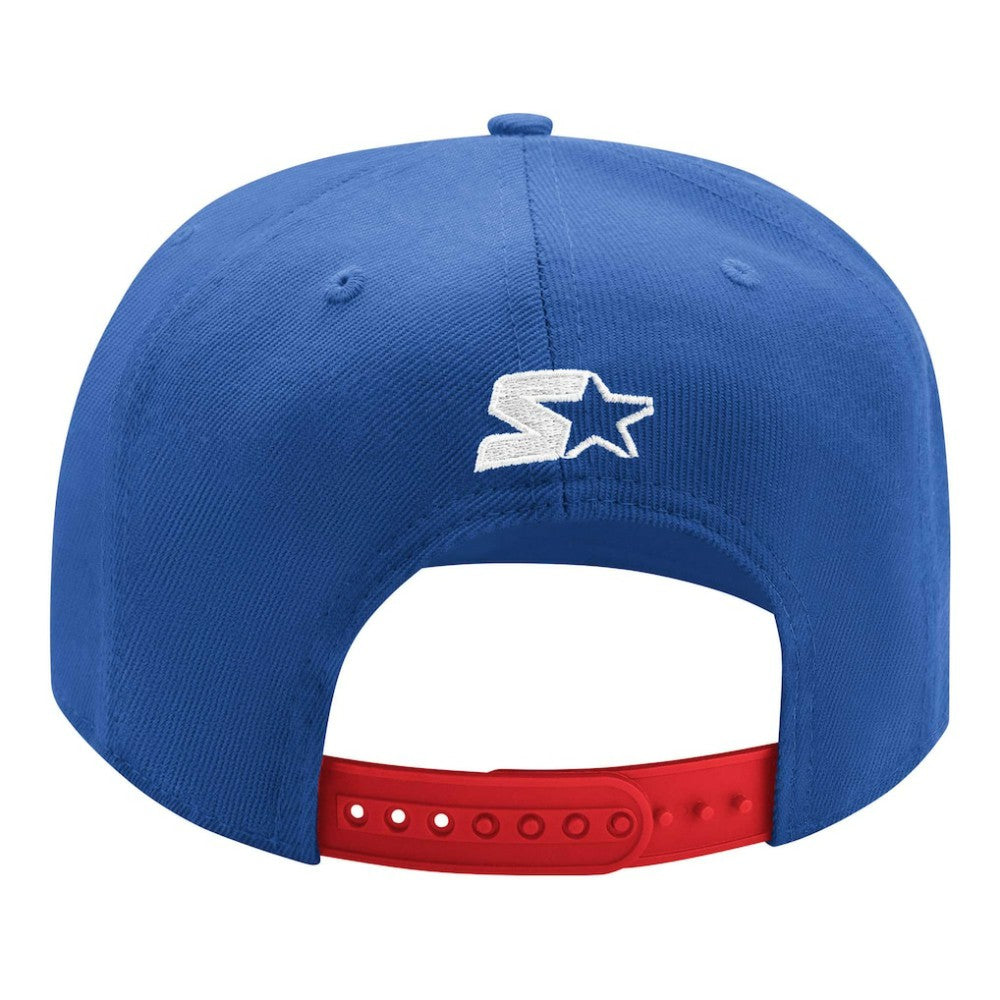 NHL New York Rangers Starter Arch Logo Two-Tone Snapback Hat - Blue/Red