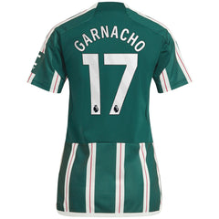Alejandro Garnacho Manchester United Women's 2023/24 Away Replica Player Jersey – Green