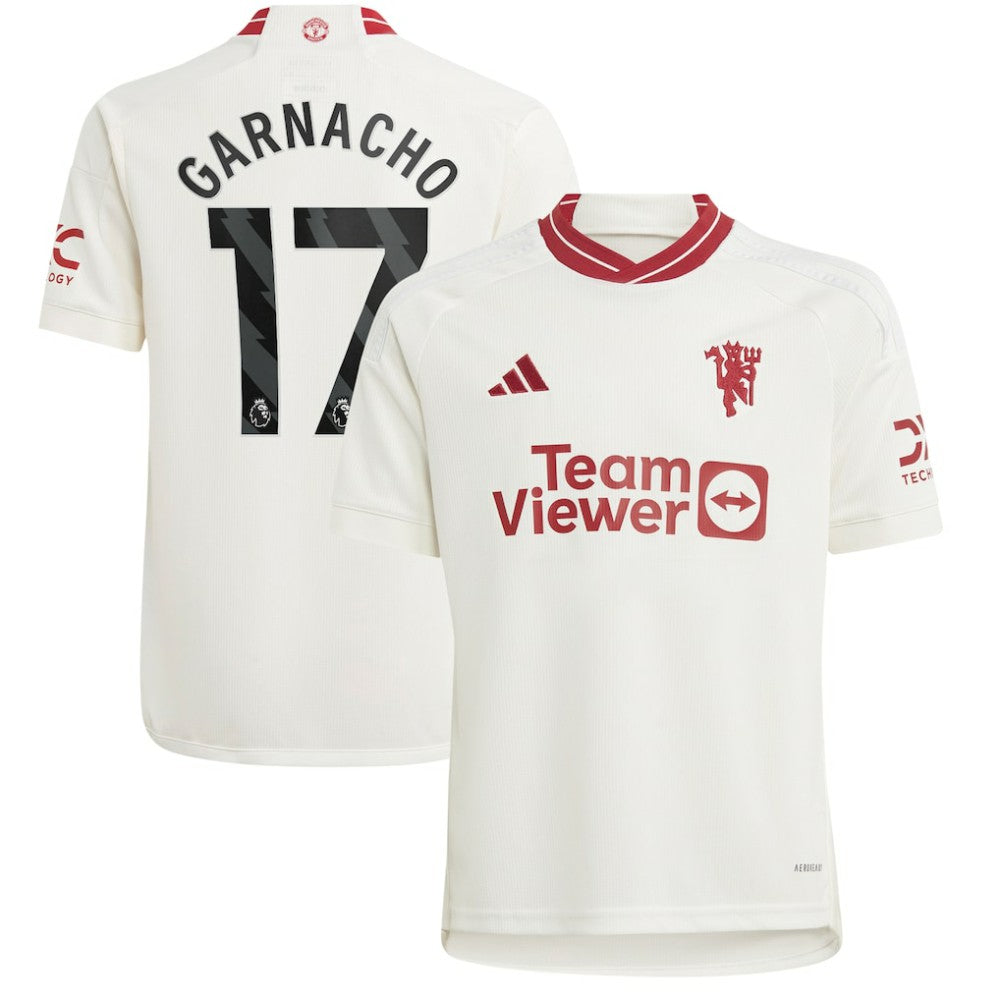 Alejandro Garnacho Manchester United Youth 2023/24 Third Replica Player Jersey – White sale