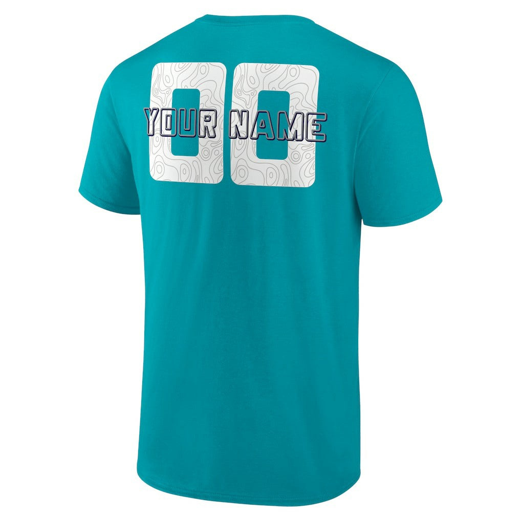 Charlotte Hornets Stellar Personalized Name & Number T-Shirt Teal
