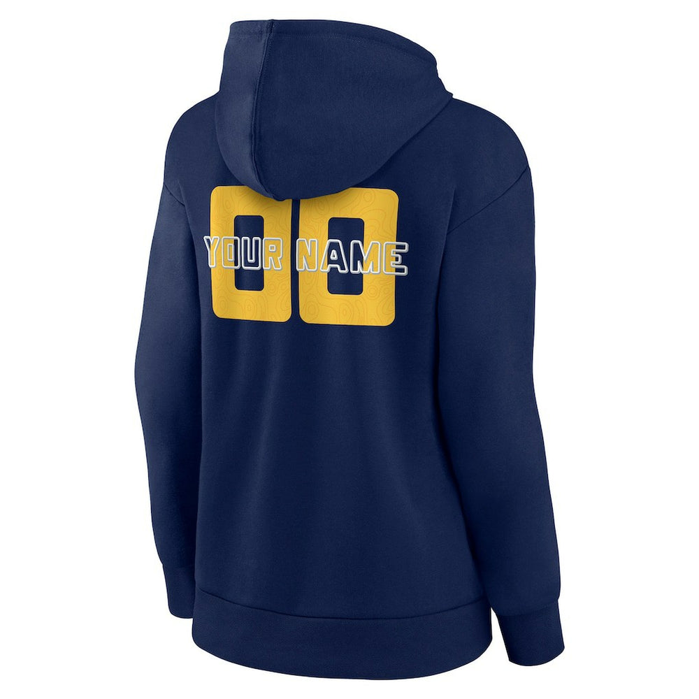 Denver Nuggets Women's Stellar Personalized Name & Number Pullover Hoodie Navy