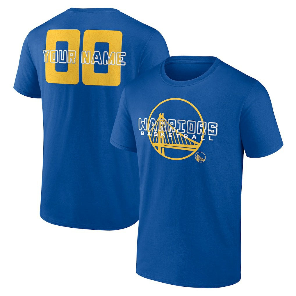 Golden State Warriors Stellar Personalized Name & Number T-Shirt Royal