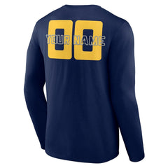 Indiana Pacers Stellar Personalized Name & Number Long Sleeve T-Shirt Navy