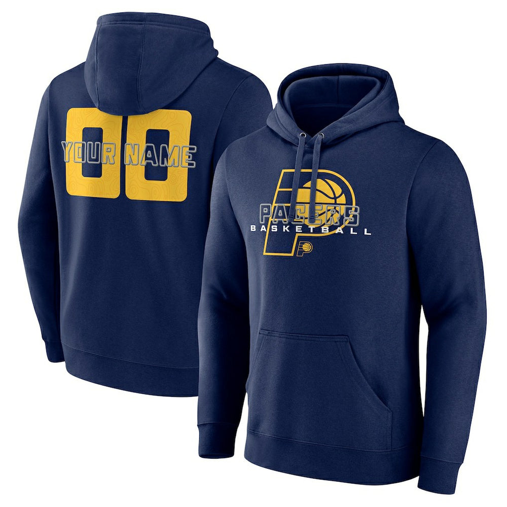 Indiana Pacers Stellar Personalized Name & Number Pullover Hoodie Navy