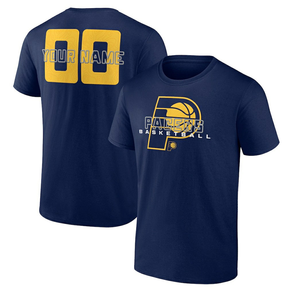 Indiana Pacers Stellar Personalized Name & Number T-Shirt Navy