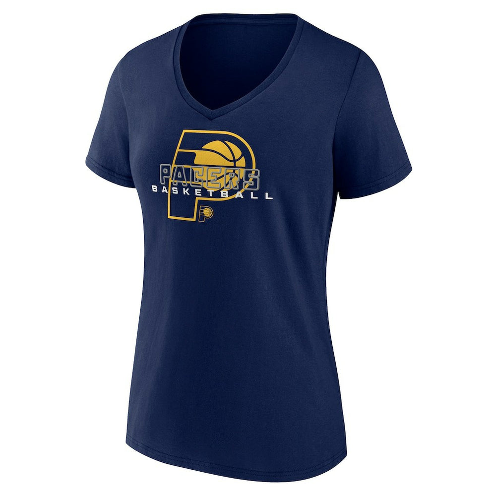 Indiana Pacers Women's Stellar Personalized Name & Number V-Neck T-Shirt Navy
