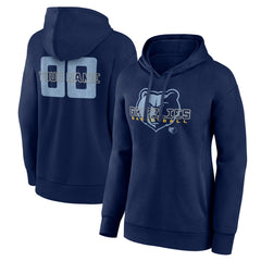 Memphis Grizzlies Women's Stellar Personalized Name & Number Pullover Hoodie Navy