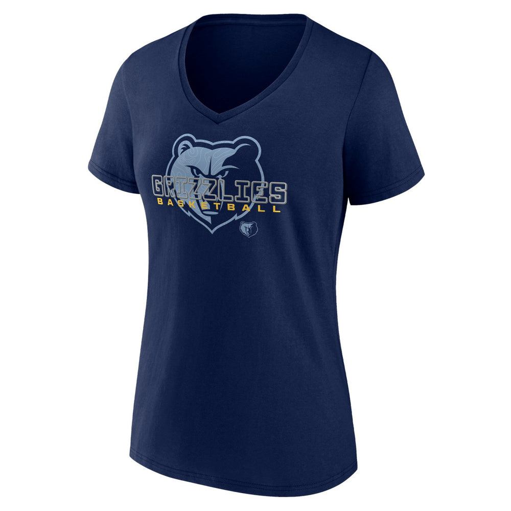 Memphis Grizzlies Women's Stellar Personalized Name & Number V-Neck T-Shirt Navy