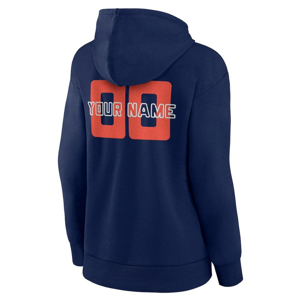 Oklahoma City Thunder Women's Stellar Personalized Name & Number Pullover Hoodie Navy