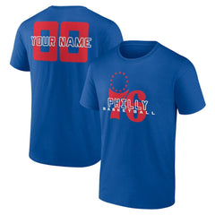 Philadelphia 76ers Stellar Personalized Name & Number T-Shirt Royal
