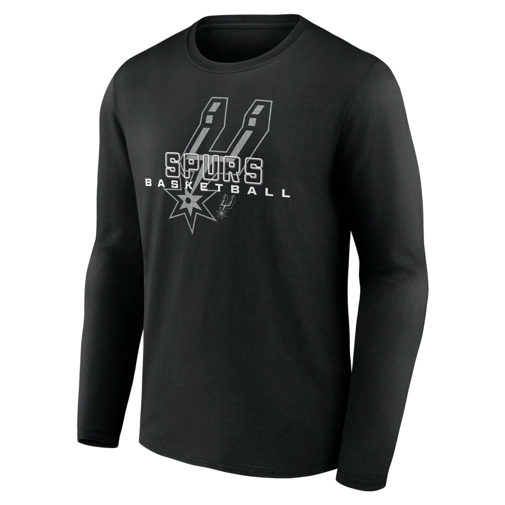 San Antonio Spurs Stellar Personalized Name & Number Long Sleeve T-Shirt Black