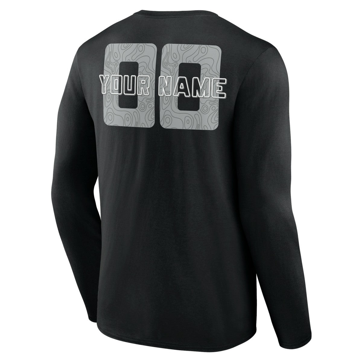 San Antonio Spurs Stellar Personalized Name & Number Long Sleeve T-Shirt Black