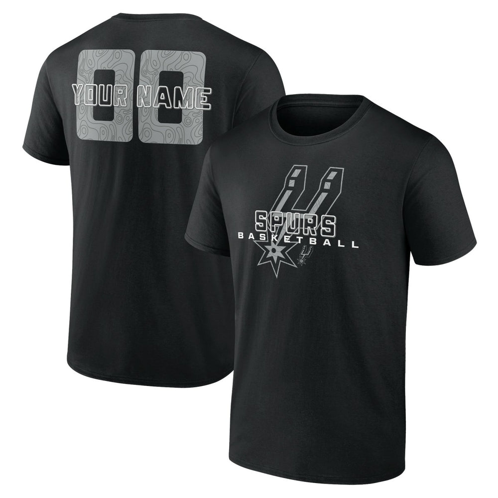 San Antonio Spurs Stellar Personalized Name & Number T-Shirt Black