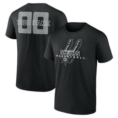San Antonio Spurs Stellar Personalized Name & Number T-Shirt Black