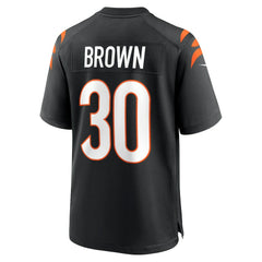 Chase Brown Cincinnati Bengals Team Game Jersey Black