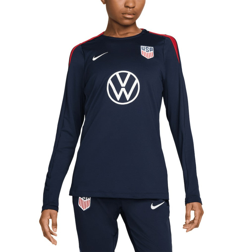 USMNT Women's 2024 Strike Performance Long Sleeve Top Navy