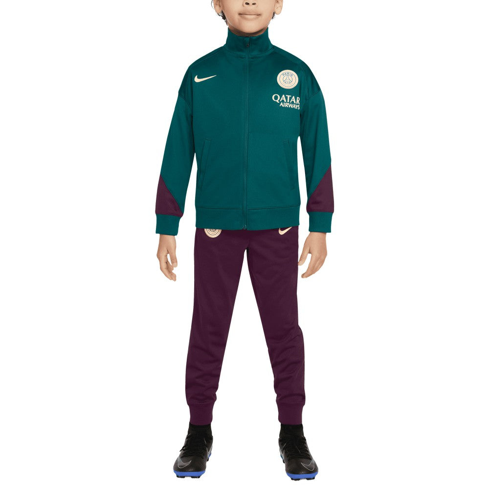 Paris Saint-Germain Preschool 2024/25 Strike Full-Zip Track Suit Teal/Burgundy