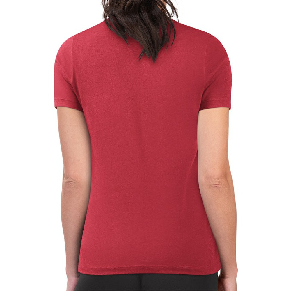 Washington Nationals G-III 4Her by Carl Banks Women's Super-Slim Fit Lightweight Love Graphic Team T-Shirt - Red T-shirts