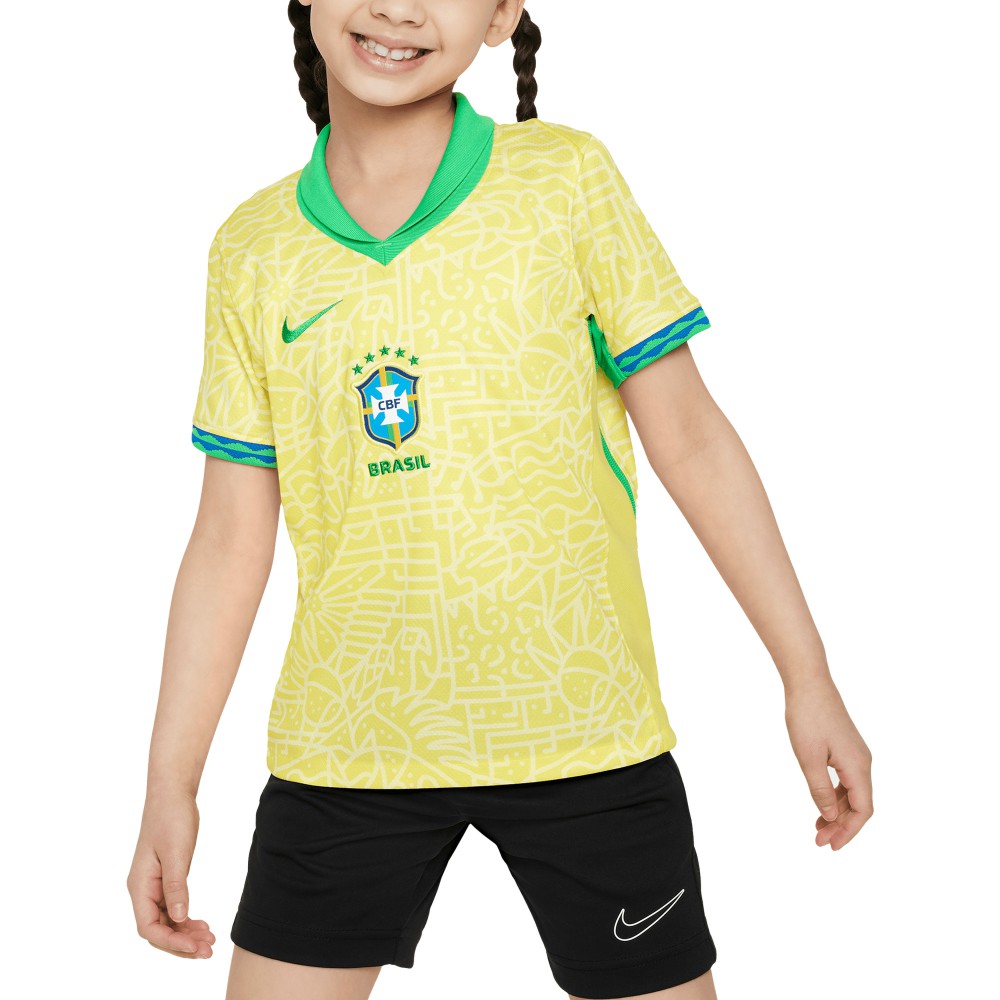 Brazil National Team Preschool 2024 Home Replica Stadium Jersey Yellow