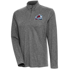 NHL Colorado Avalanche Antigua Women's Confront Quarter-Zip Pullover Top - Heather Black