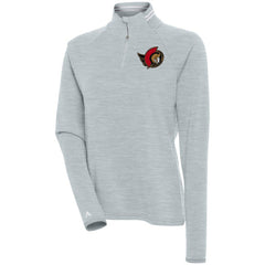 NHL Ottawa Senators Antigua Women's Milo Quarter-Zip Pullover Top - Heather Gray