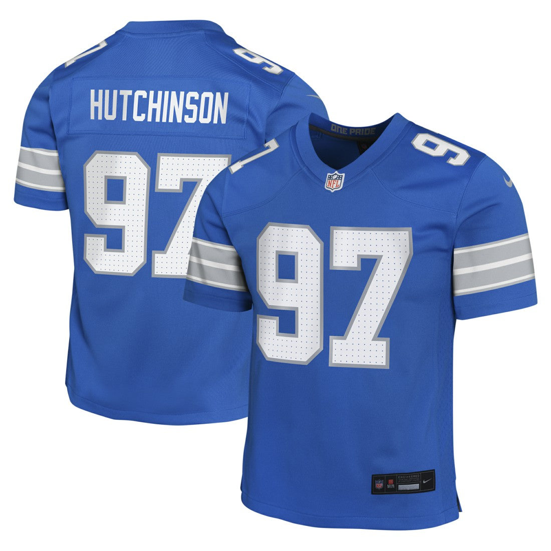Aidan Hutchinson Detroit Lions Youth Game Jersey Blue
