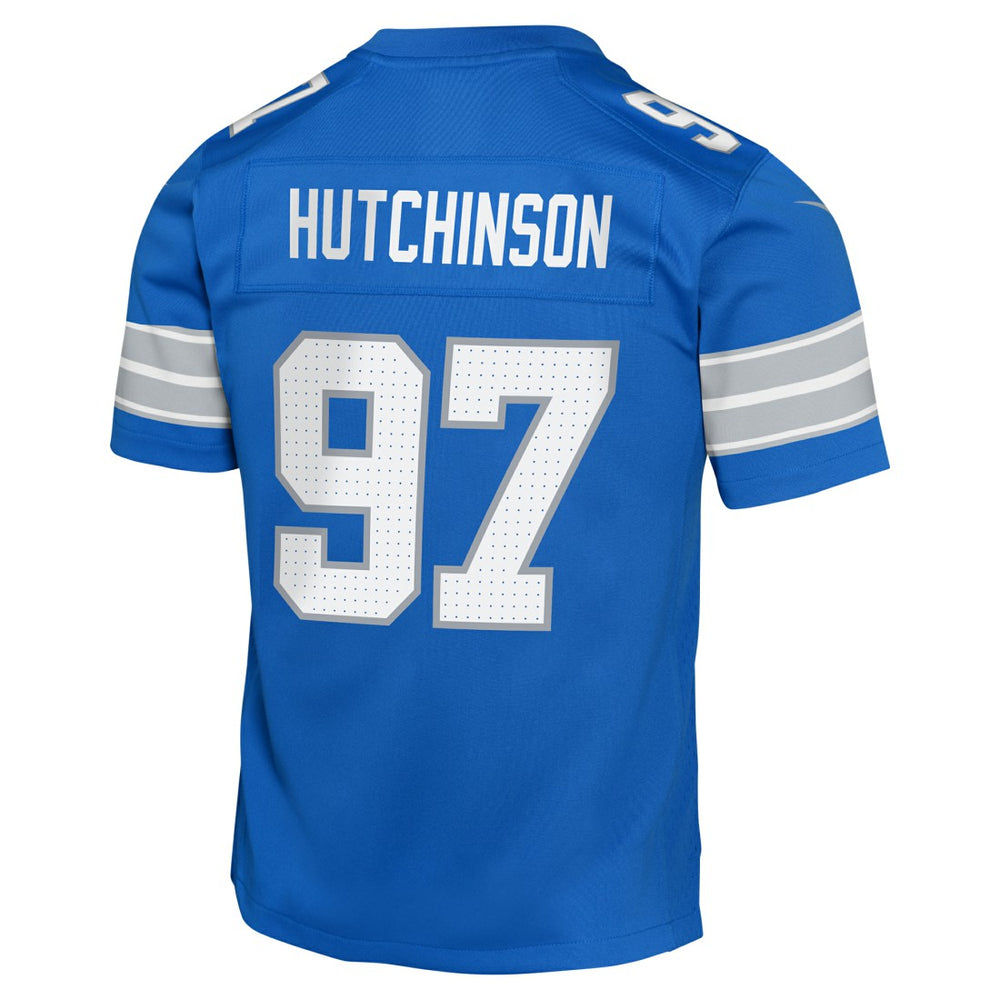 Aidan Hutchinson Detroit Lions Youth Game Jersey Blue