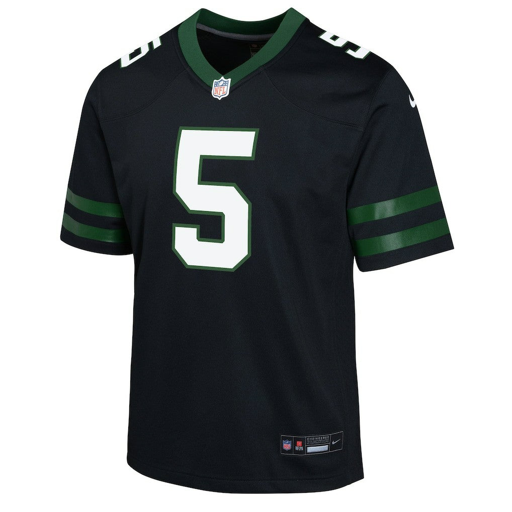 Garrett Wilson New York Jets Youth Game Jersey Black