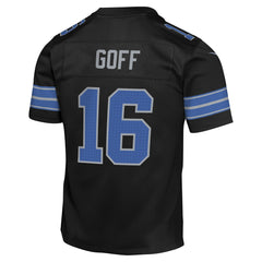 Jared Goff Detroit Lions Youth Game Jersey Black