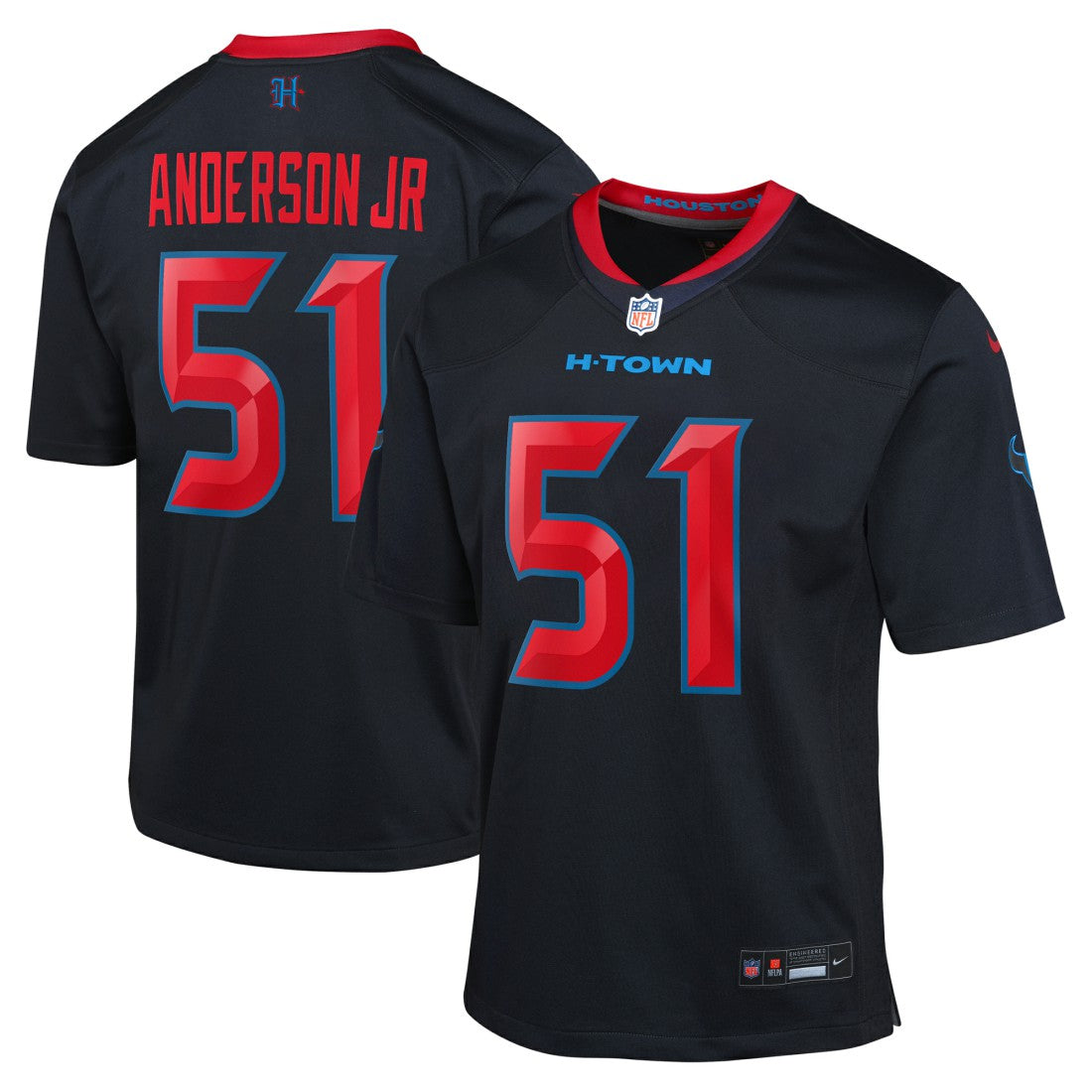 Will Anderson Jr. Houston Texans Youth Game Jersey Navy