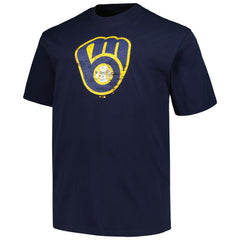 Milwaukee Brewers Profile Big & Tall Primary Logo T-Shirt - Navy T-shirts
