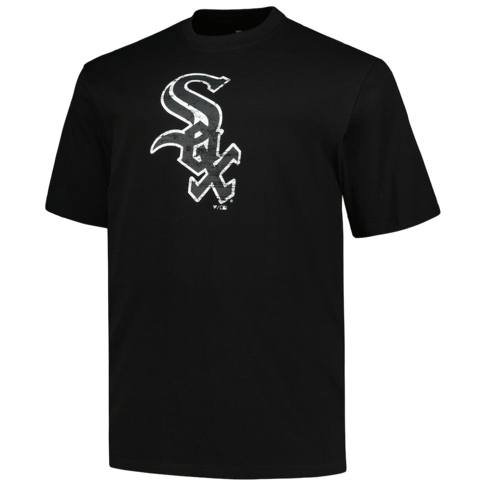 Chicago White Sox Profile Big & Tall Primary Logo T-Shirt - Black T-shirts