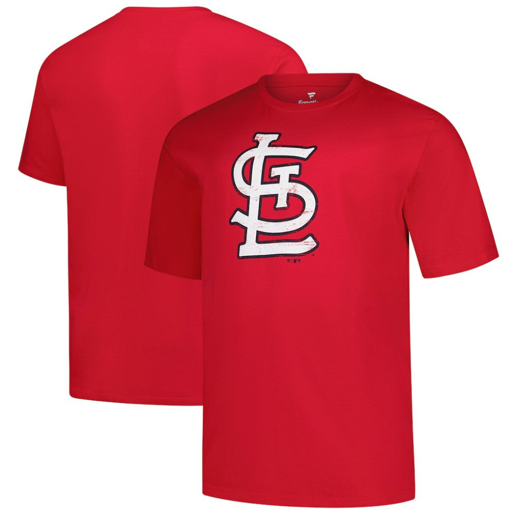 St. Louis Cardinals Profile Big & Tall Weathered Logo T-Shirt - Red T-shirts
