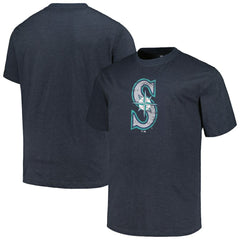 Seattle Mariners Profile Big & Tall Weathered Logo T-Shirt - Heather Navy T-shirts