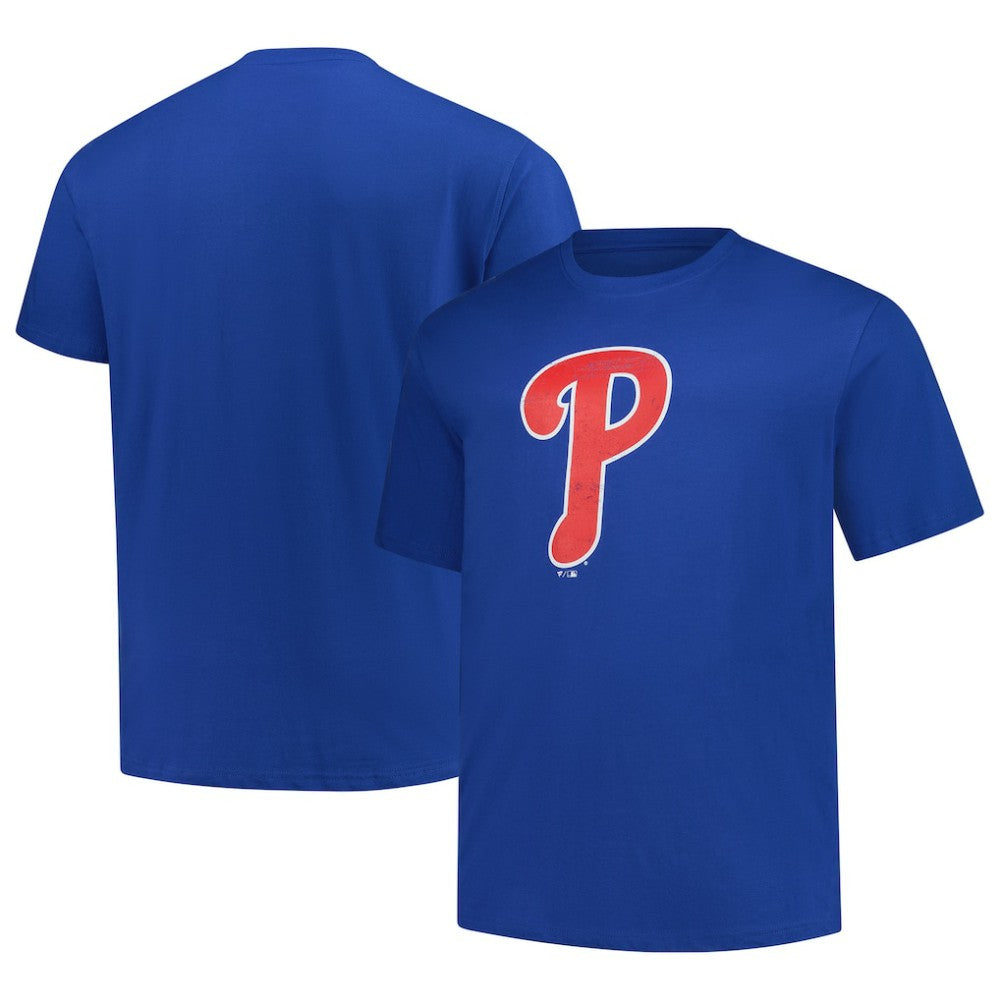 Philadelphia Phillies Profile Big & Tall Weathered Logo T-Shirt - Royal T-shirts