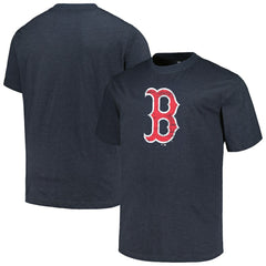 Boston Red Sox Profile Big & Tall Weathered Logo T-Shirt - Heather Navy T-shirts